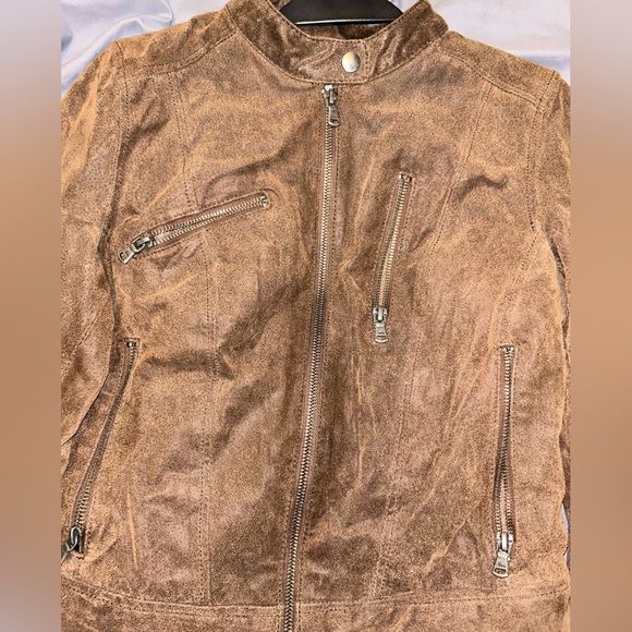 Levi’s Brown Leather Suade Jacket - Picture 3 of 5